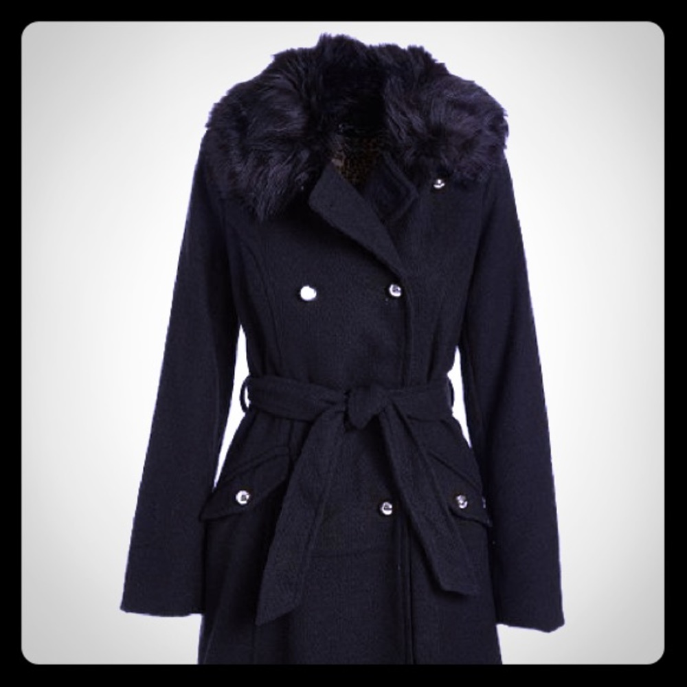 Jessica Simpson Winter Coat w/ Faux Fur Trim